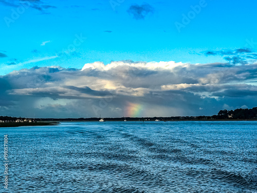 Rainbow Over Sailboats on Skull Creek, Hilton Head Island