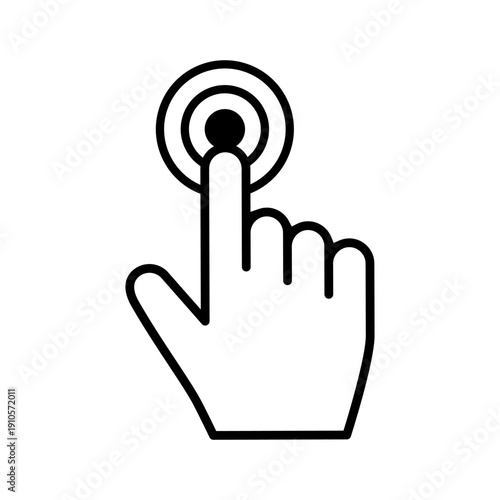 Hand clicking vector icons. Click finger pointer illustration sign. Click symbol. Hand web logo.