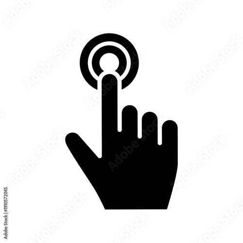 Hand clicking vector icons. Click finger pointer illustration sign. Click symbol. Hand web logo.