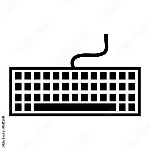 Keypad vector icon. PC keyboard Illustration sign. QWERTY keyboard symbol. Computer keyboard logo.