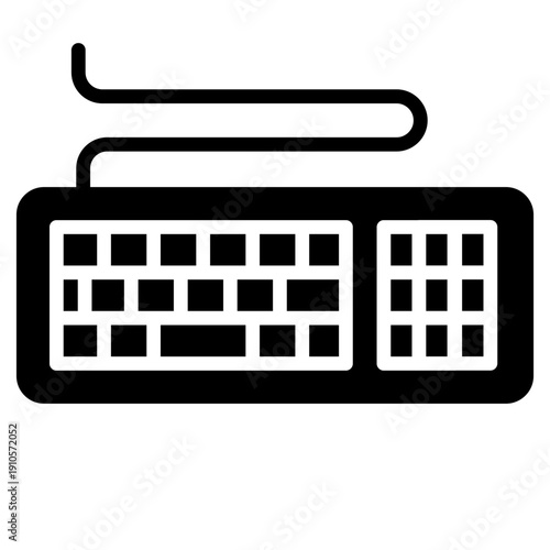 Keypad vector icon. PC keyboard Illustration sign. QWERTY keyboard symbol. Computer keyboard logo.