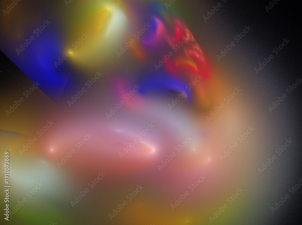 Fototapeta premium Fractal colored abstract on black background