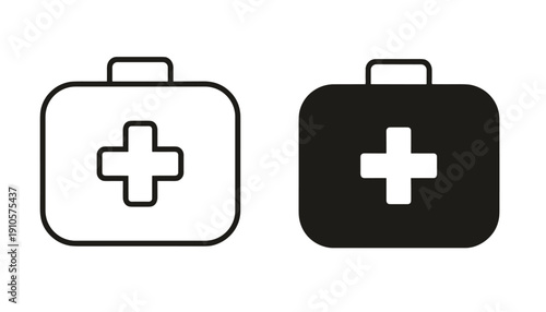 First Aid Kit Icon Vector for Medical and Emergency, healthcare icon, safety symbol, hospital icon, medical vector
