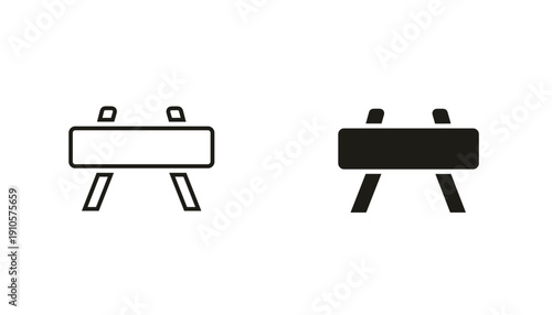 Construction Barrier Icon Vector for Roadwork and Safety, barrier icon, roadblock symbol, construction zone icon, caution vector
