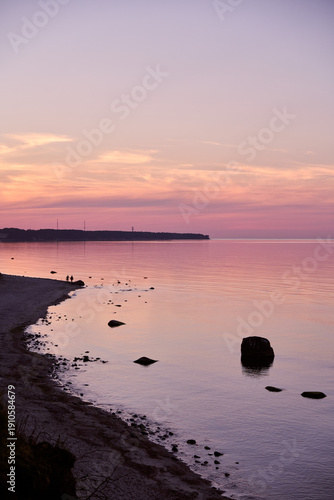 Wallpaper Mural Tranquil Baltic Sea shore at dusk with gentle purple hues Torontodigital.ca