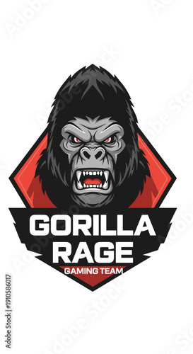 Gorilla Rage Gaming Team Logo Design.