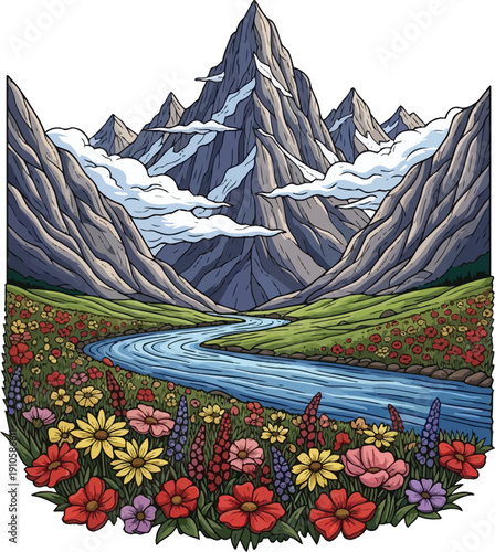 Eid Mubarak illustration featuring golden crescent moon and mosque silhouettes