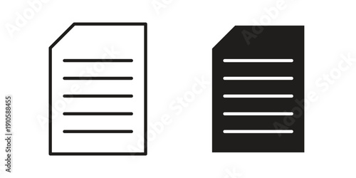 Add document icon. simple thin line icon vector illustration pack on white