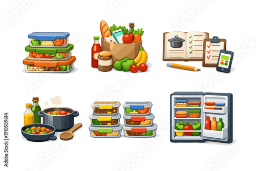 Healthy meal prep and organization for a balanced lifestyle