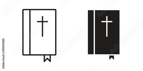 Bible icon. simple thin line icon vector illustration pack on white