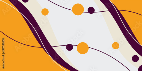 Mobile Modern orange banner background. Graphic design banner pattern background template with dynamic wave shapes