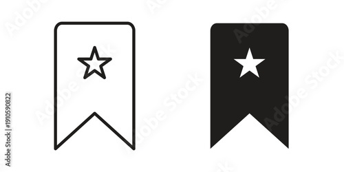 Bookmark icon. simple thin line icon vector illustration pack on white