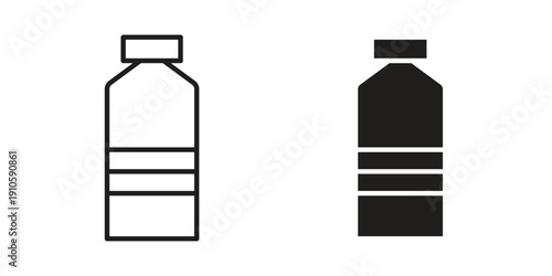 Bottle icon. simple thin line icon vector illustration pack on white