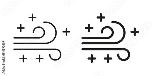 Clean Air icon. simple thin line icon vector illustration pack on white