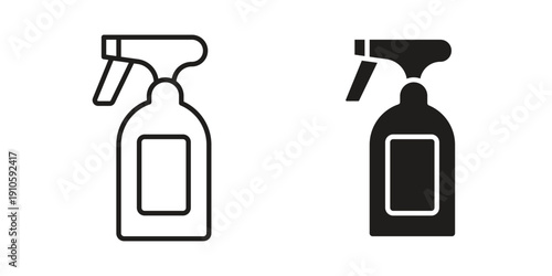 Cleaning spray icon. simple thin line icon vector illustration pack on white
