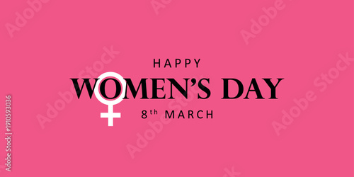 8th march international womans day colorful female symbol vector illustration