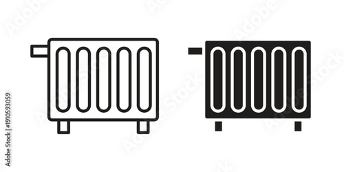 Conditioner heater icon. simple thin line icon vector illustration pack on white
