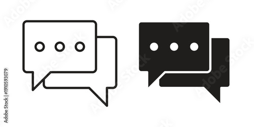 Conversation icon. simple thin line icon vector illustration pack on white