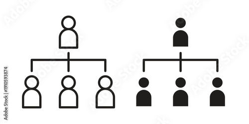 Department head icon. simple thin line icon vector illustration pack on white