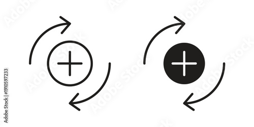 Health recovery icon. simple thin line icon vector illustration pack on white