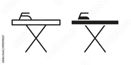 Ironing board icon. simple thin line icon vector illustration pack on white