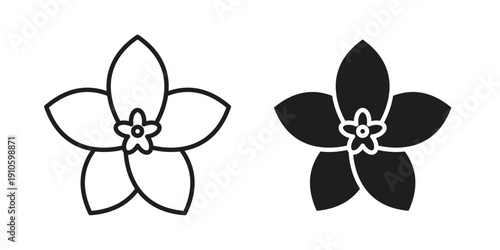 Jasmine icon. simple thin line icon vector illustration pack on white