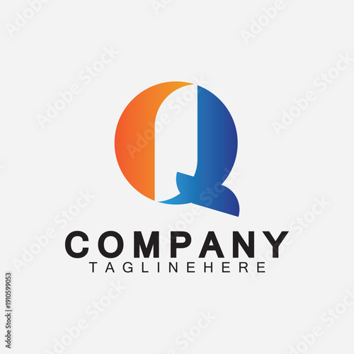 Letter Q vector logo template illustration design