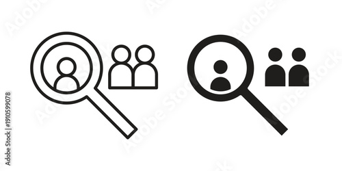 Job candidate icon. simple thin line icon vector illustration pack on white