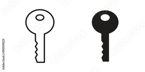 key icon. simple thin line icon vector illustration pack on white