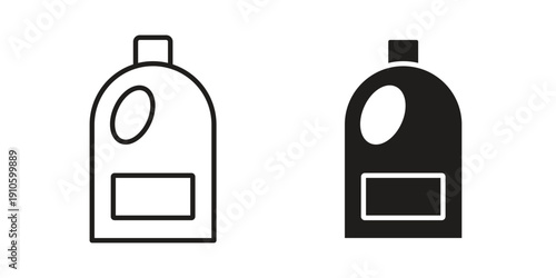 liquid detergent icon. simple thin line icon vector illustration pack on white