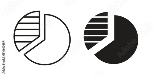 Market share icon. simple thin line icon vector illustration pack on white