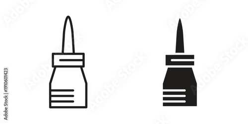 Nasal spray bottle icon. simple thin line icon vector illustration pack on white