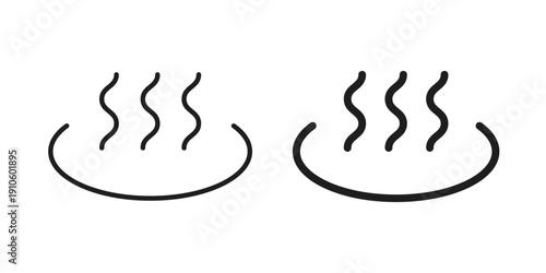Onsen icon. simple thin line icon vector illustration pack on white