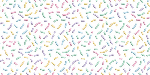 Colorful sprinkles banner background, colorful falling decorative sprinkles background