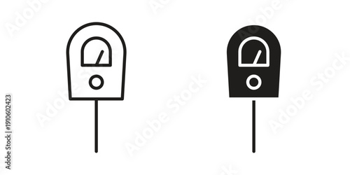 Parking meter icon. simple thin line icon vector illustration pack on white