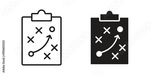 Planning icon. simple thin line icon vector illustration pack on white