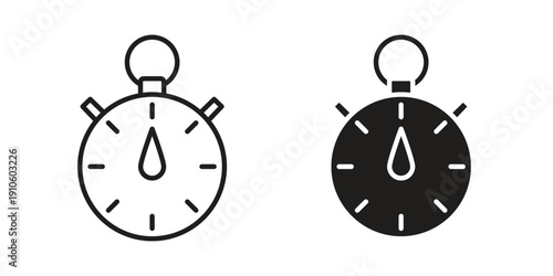 Pocket watch icon. simple thin line icon vector illustration pack on white