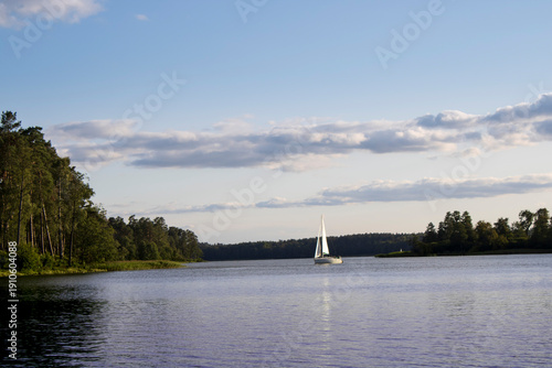 sailing on the lake