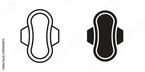 Sanitary pad icon. simple thin line icon vector illustration pack on white