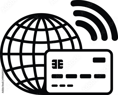 Global contactless payment system with credit card wireless nfc technology and secure tap to pay transaction