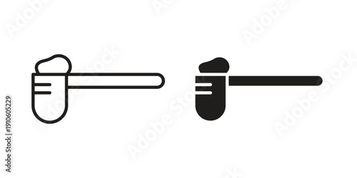Scoop icon. simple thin line icon vector illustration pack on white