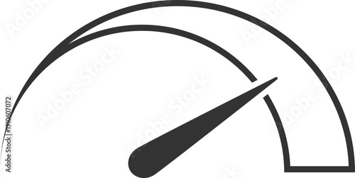 Speedometer icon indicating performance and speed measurement on a black background