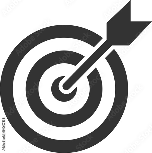 Arrow hitting the bullseye on a target, symbolizing success and achievement