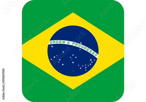 Brazilian flag waving in the wind, a symbol of national pride and unity for Brazil