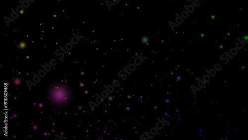 Abstract Pink Starry Night Background with Floating Pink Particles.