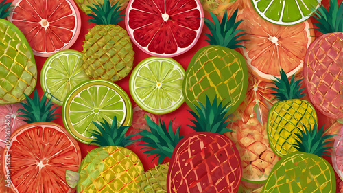 citrus seamless pattern