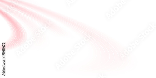Red shiny sparks of spiral wave. A curved bright line of speed is spinning. Shiny wavy path. Rotating dynamic neon circle. Magic red swirl with highlights.