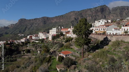 Quiet mountain village of Tejeda in Gran Canaria sunshine