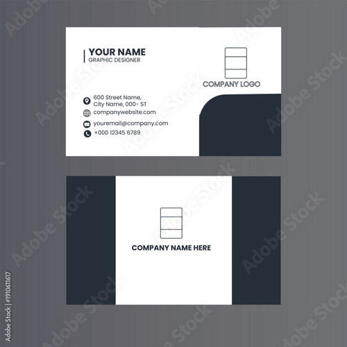 Creative Modern professional black and white colourfull  Standard Business card Simple Template.
