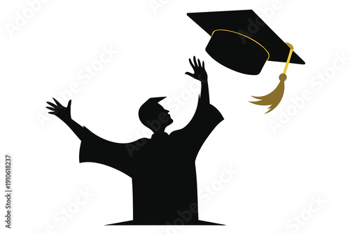 graduation cap and diploma